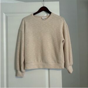 Anthropologie Sage The Label Cream Velour Top